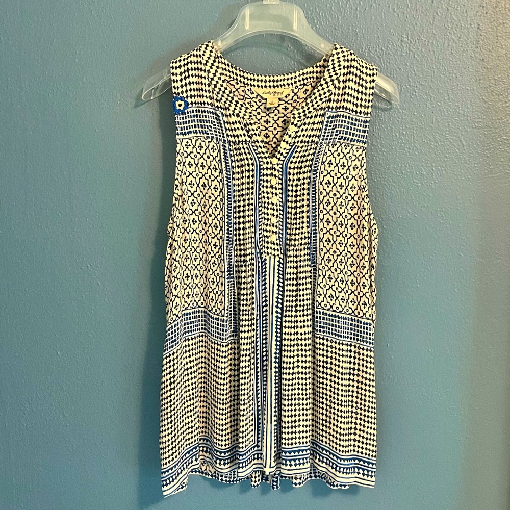 Lucky Brand flowy boho tank shirt top size small